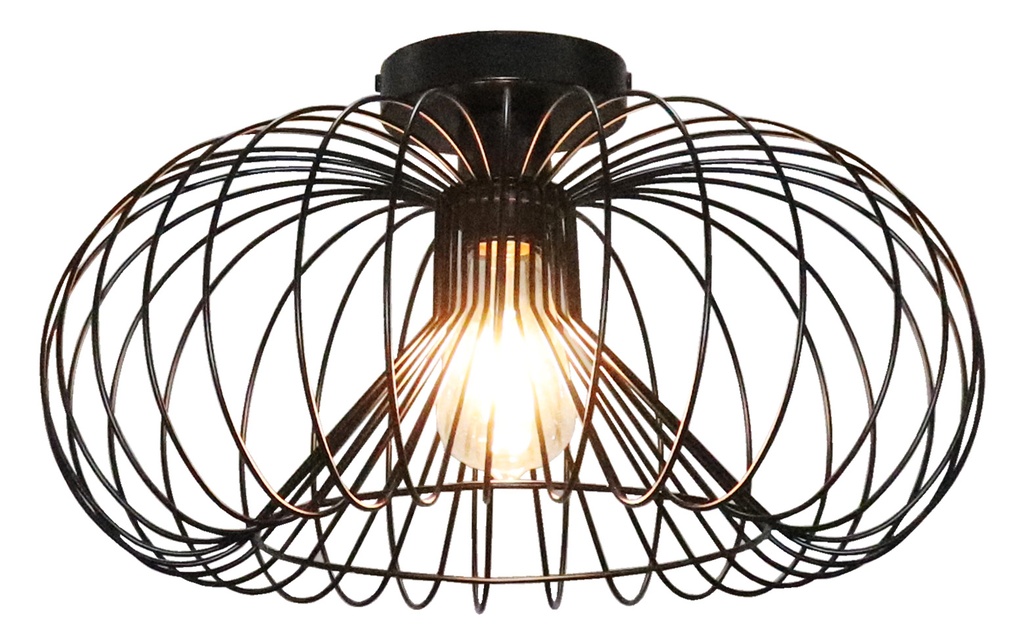 JULIA 1x E27 plafondlamp Ø44cm zwart