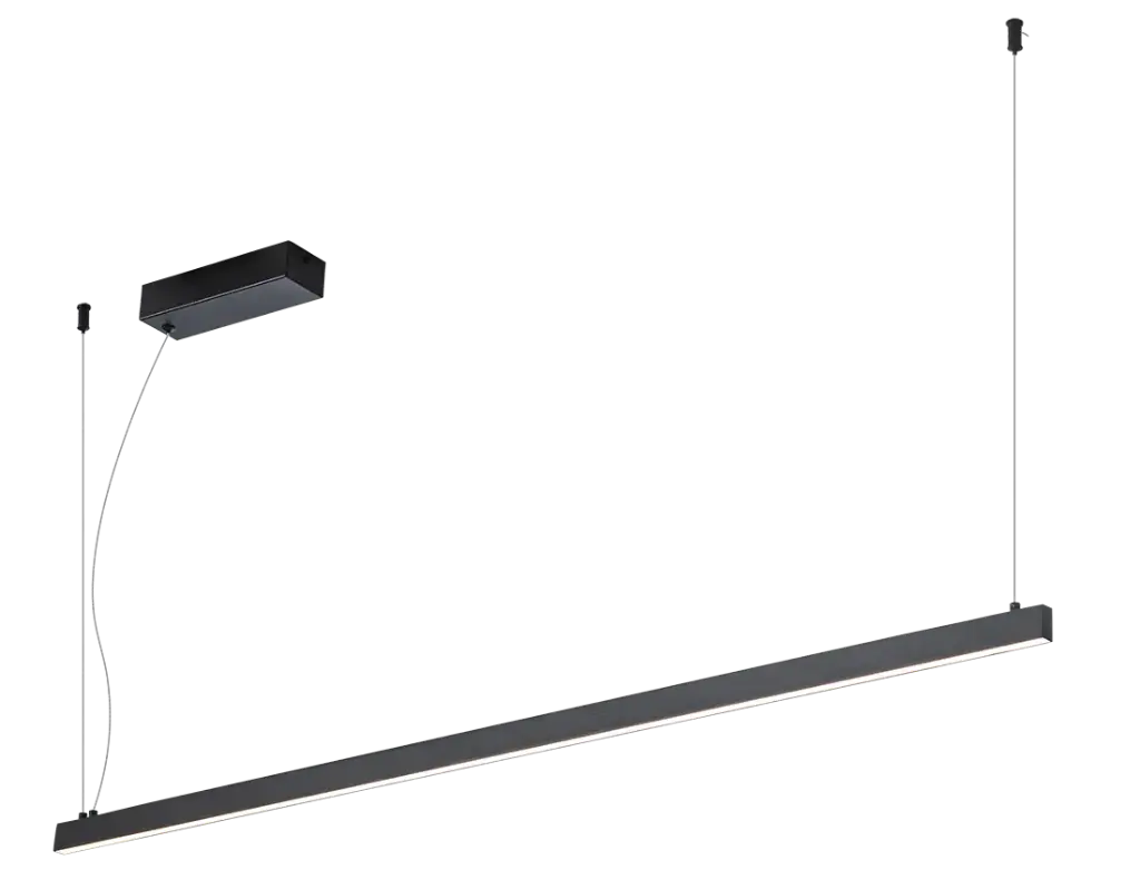 *GURI LED pendel 38W 3000K 1200mm zwart dimbaar (3m kabel incl)