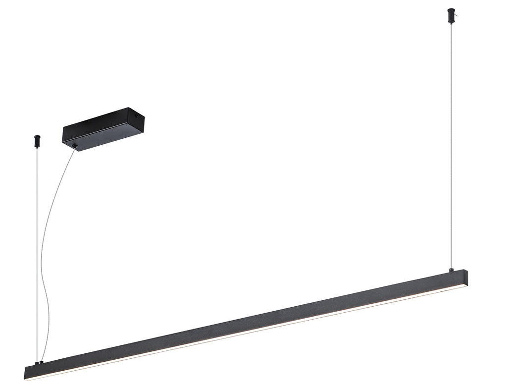 GURI LED pendel 38W 3000K 1200mm zwart dimbaar (3m kabel incl)