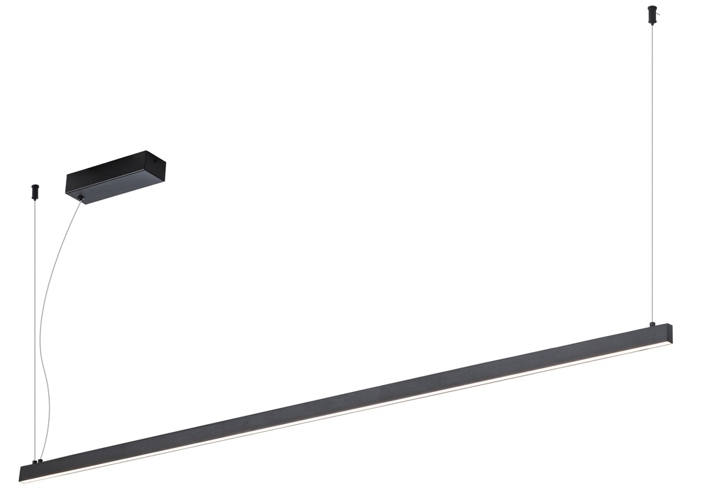 GURI LED pendel 52W 3000K 2400mm zwart dimbaar (3m kabel incl)
