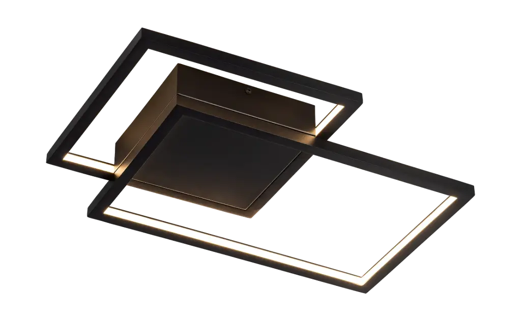 NORI LED 44W 3000K zwart 480x340x60 dimbaar