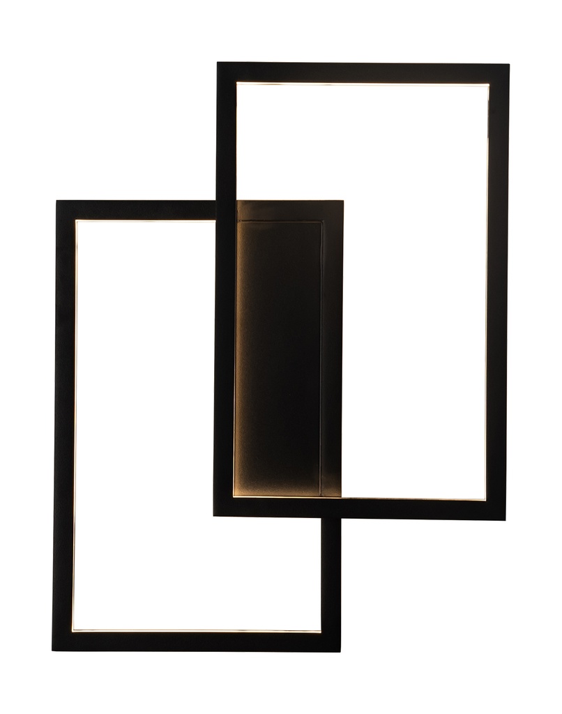 NORI LED 42W 3000K zwart 435x335x60 dimbaar