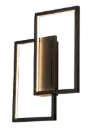 NORI LED 42W 3000K zwart 435x335x60 dimbaar
