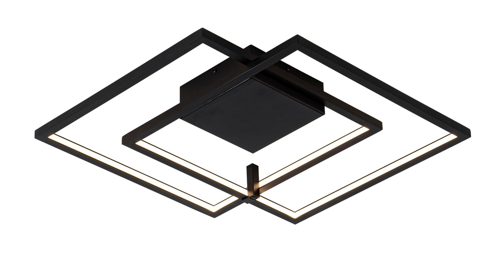 NORI LED 42W 3000K zwart 540x480x60 dimbaar