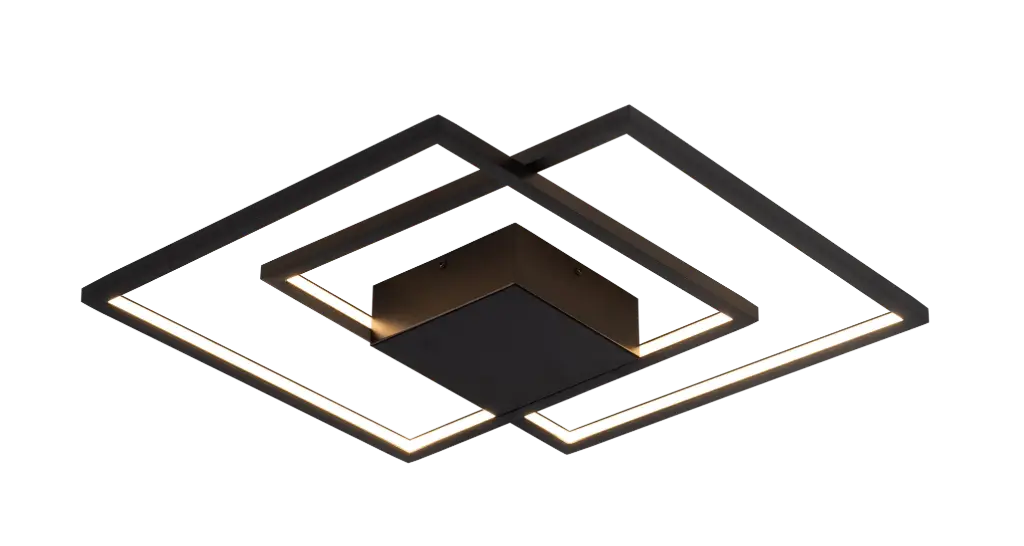 NORI LED 42W 3000K zwart 540x480x60 dimbaar