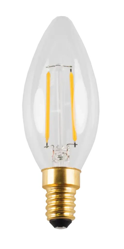 E14 LED Candle C35 2W Clear 2700K Dimmable