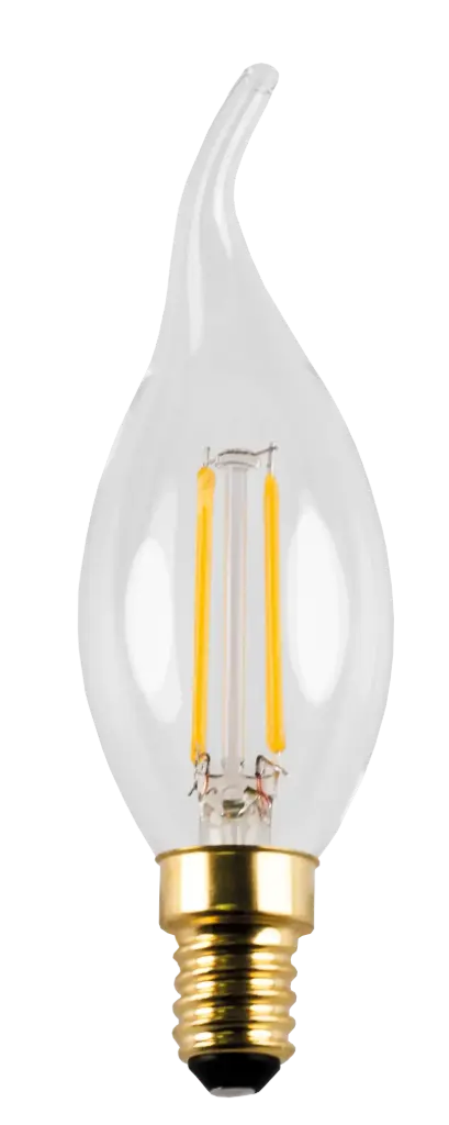 E14 LED Vlam C35 2W Helder 2700K Dimbaar