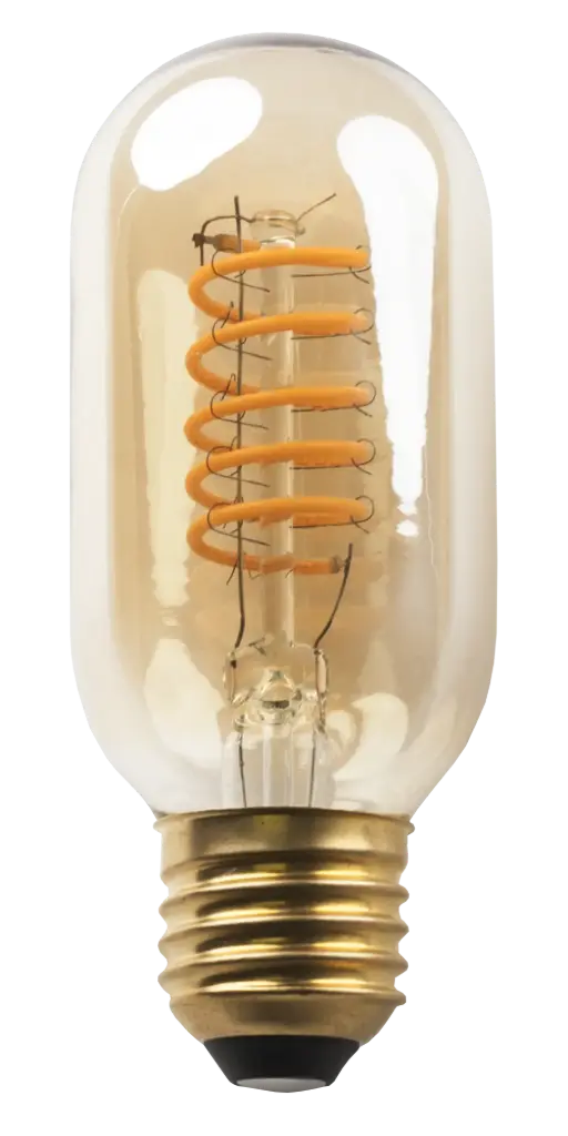 E27 LED Rustic Spiral T45 5W Amber 2200K Dimbaar