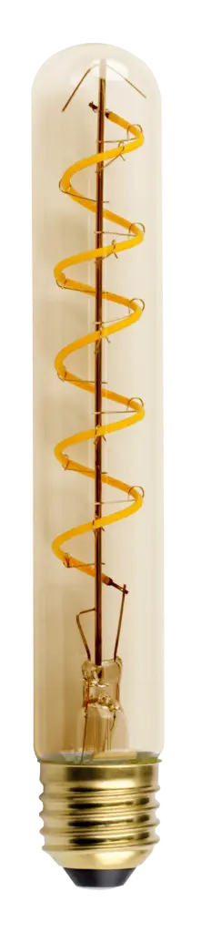 E27 LED Tube Spiral T30 5W Amber 2200K Dimbaar