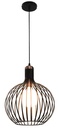 RAGA 1x E27 pendel zwart + koper Ø35cm
