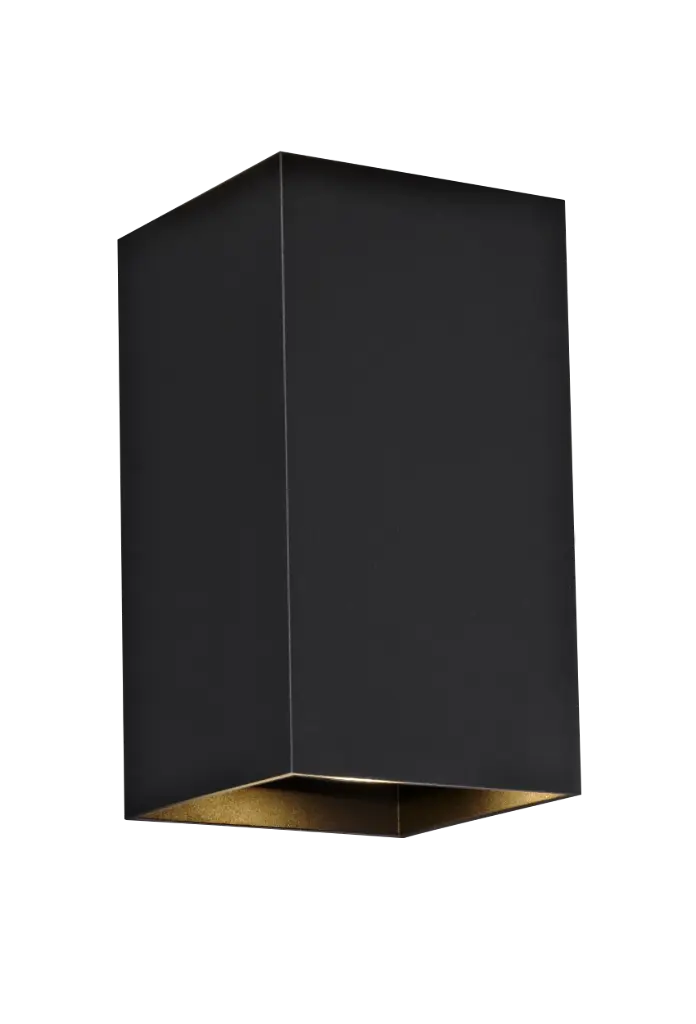 RADU Applique Mural Noir Carré 2xGU10 excl (max 50W)
