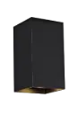 RADU Applique Mural Noir Carré 2xGU10 excl (max 50W)