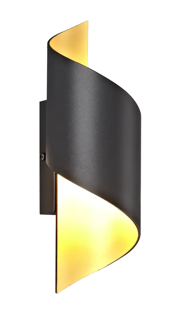HELIX Wandlicht zwart / goud G9 excl (max 40W)