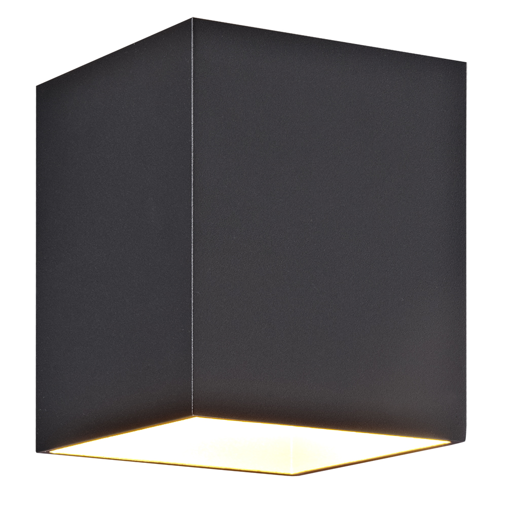 NIDUM Wandlicht zwart / goud vierkant G9 excl (max 40W)