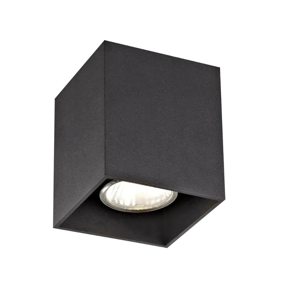 BABAR Plafondlicht zwart vierkant 1xGU10 excl (max 50W)