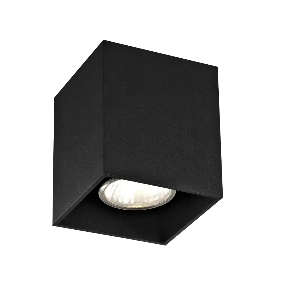 BABAR Plafondlicht zwart vierkant 1xGU10 excl (max 50W)