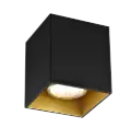 BABAR Plafondlicht zwart / goud vierkant 1xGU10 excl (max 50W)