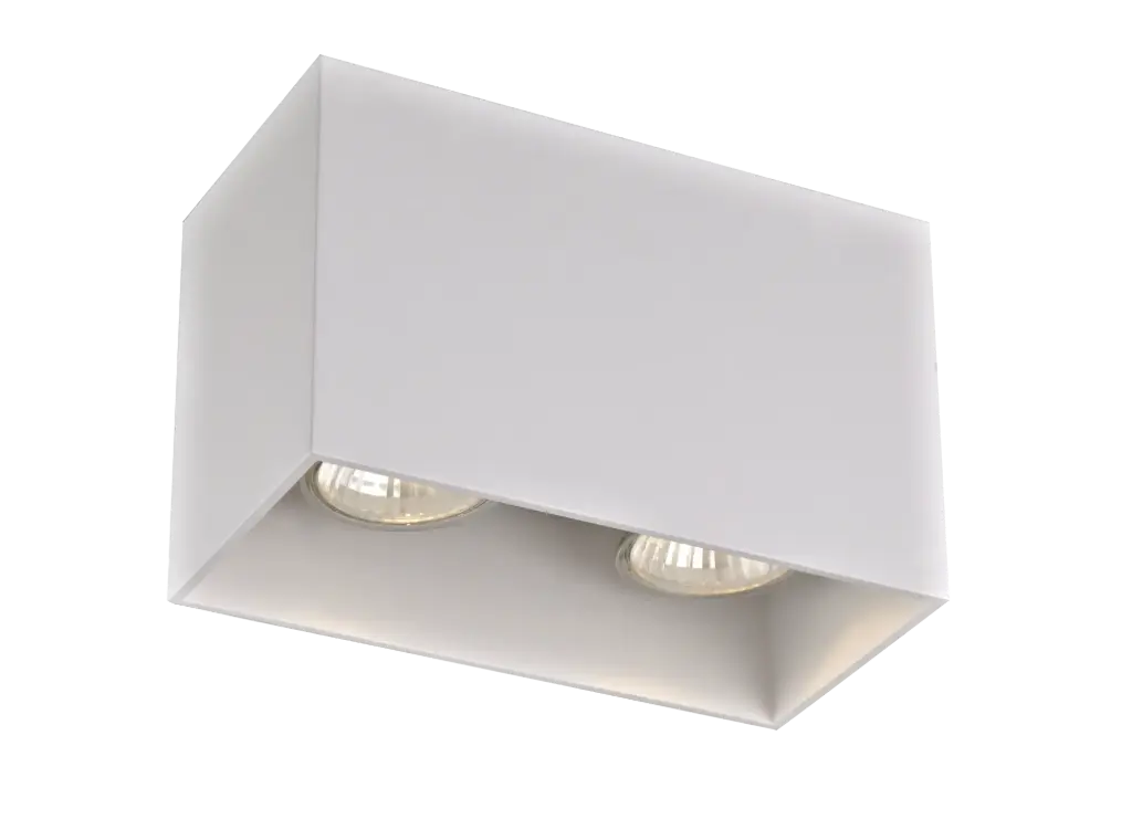 BABAR Plafondlicht wit vierkant 2xGU10 excl (max 50W)
