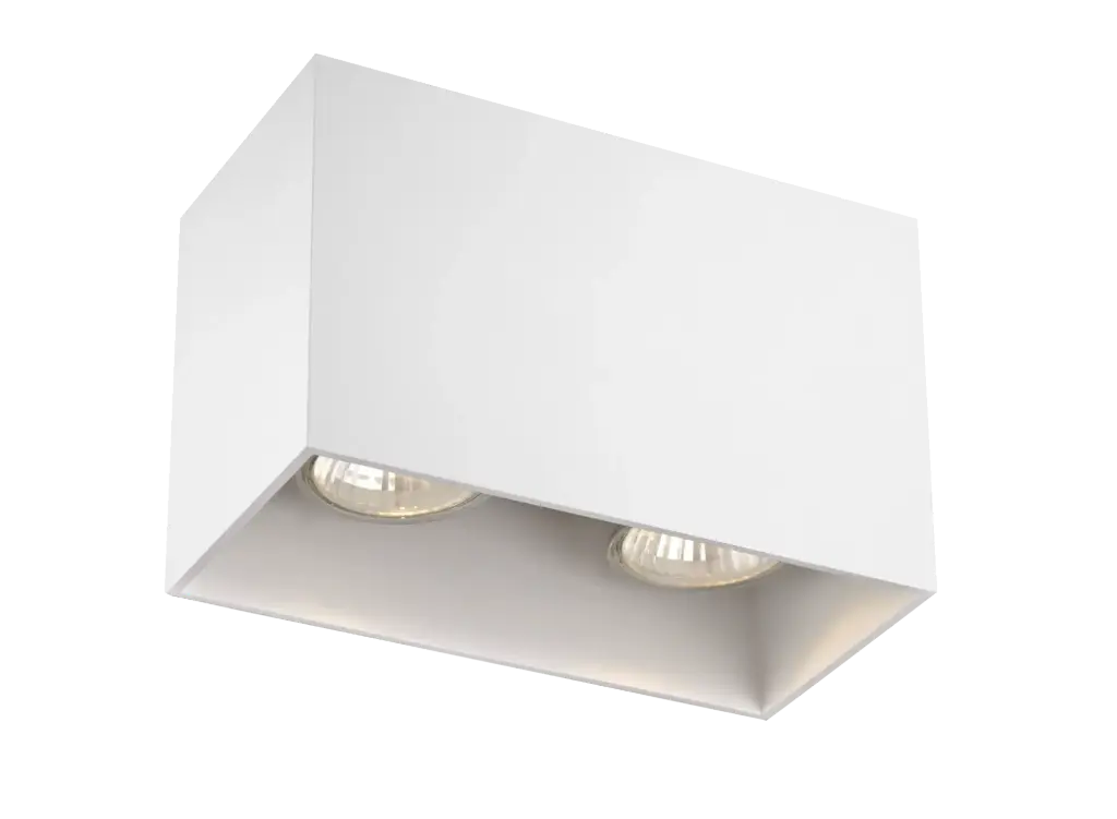 BABAR plafonnier blanc carré 2xGU10 excl (max 50W)
