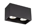 BABAR Plafondlicht zwart vierkant 2xGU10 excl (max 50W)