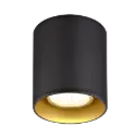 BABAR Plafondlicht zwart / goud rond 1xGU10 excl (max 50W)