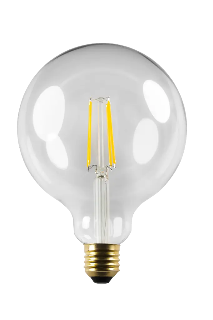 E27 LED Globe G125 6W Clear 2500K Dimmable