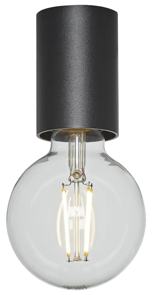 BABU Plafondlicht zwart 1x E27 excl (Ø56x90)