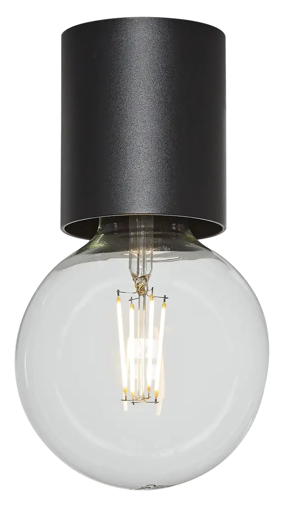 *BABU Plafondlicht zwart 1x E27 excl (Ø80x84)