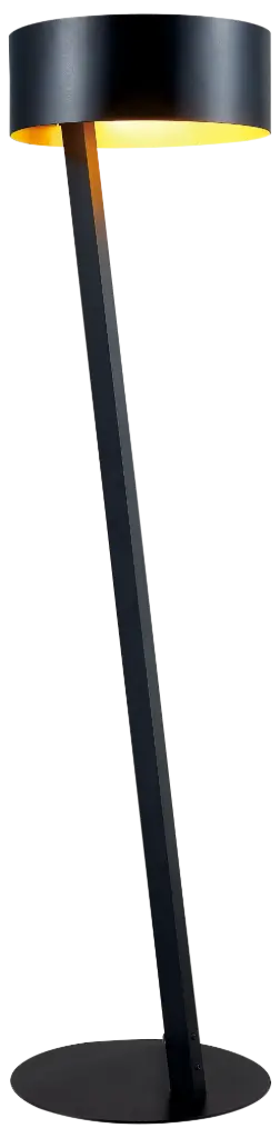 NOMA lampadaire noir/or E27 excl