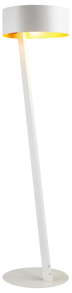 NOMA lampadaire blanche/or E27 excl