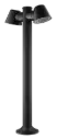 TATTI Pôle IP54, noir, 2x GU10 excl