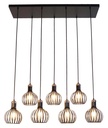 RAGA lustre 7x E27 noir + cuivre