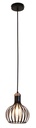 RAGA 1x E27 pendel zwart + koper Ø16cm