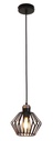 SHURU 1x E27 pendel zwart+koper Ø16cm