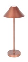 QUTE LED tafellamp 3W 320Lm IP54, herlaadbaar, batterij incl, koper