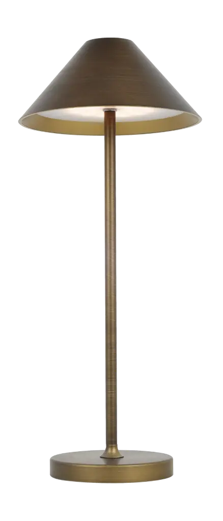 QUTE LED table lamp 3W 320Lm IP54, rechargeable, battery incl, bronze