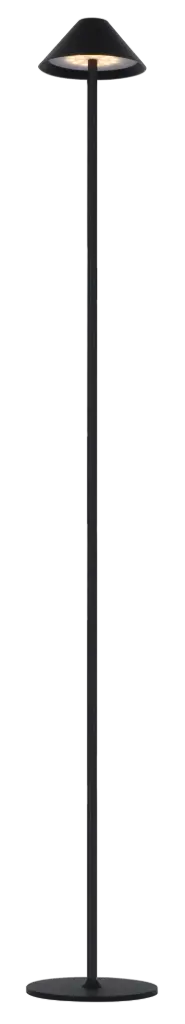 QUTE LED vloerlamp 3W 320Lm IP54, herlaadbaar, batterij incl, zwart