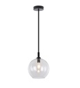 OSIRA Pendel E27 Zwart, helder glas Ø200mm