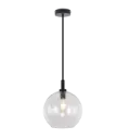 OSIRA Pendel E27 Zwart, helder glas Ø250mm