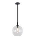 OSIRA Pendel E27 Zwart, helder glas Ø250mm