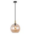 OSIRA Pendel E27 Zwart + goud, amber glas Ø300mm