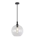 OSIRA Pendel E27 Zwart, helder glas Ø300mm