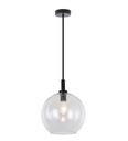 OSIRA Pendel E27 Zwart, helder glas Ø300mm