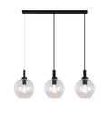 OSIRA Pendel E27 3L Zwart, helder glas 3x Ø200mm