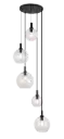 OSIRA Pendel E27 5L Zwart, helder glas