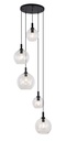 OSIRA Pendel E27 5L Zwart, helder glas