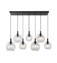 OSIRA Pendel E27 7L Zwart, helder glas 3x Ø200mm, 4x Ø250mm