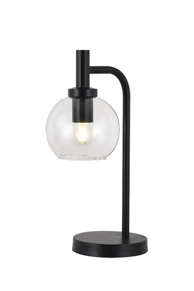 OSIRA Tafellamp E27 Zwart, helder glas Ø150mm