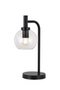 OSIRA Tafellamp E27 Zwart, helder glas Ø150mm