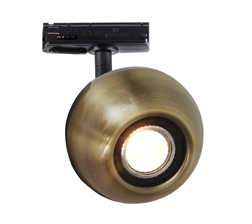 Triton monophase track spot noir / bronze